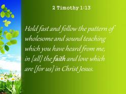 2 timothy 1 13 faith and love in christ jesus powerpoint church sermon