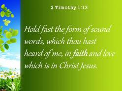 2 timothy 1 13 faith and love in christ jesus powerpoint church sermon