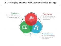 3 overlapping domains of customer service strategy sample of ppt