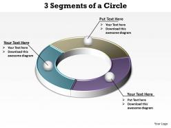 3 segments of a circle shown by ring powerpoint diagram templates graphics 712