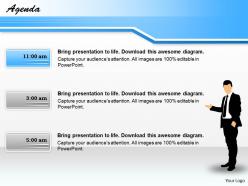 3 staged business agenda process diagram 0214