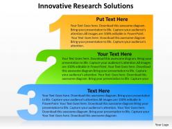 3 steps innovative research solutions with 1 2 3 outlines powerpoint diagram templates graphics 712