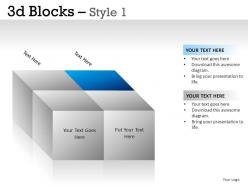 3d blocks style 1 powerpoint presentation slides