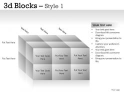 3d blocks style 1 powerpoint presentation slides