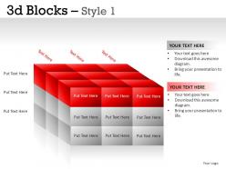 3d blocks style 1 powerpoint presentation slides