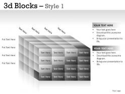 3d blocks style 1 powerpoint presentation slides