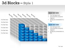 3d blocks style 1 powerpoint presentation slides