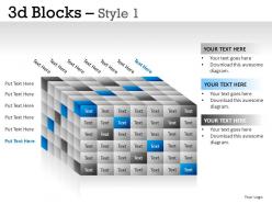 3d blocks style 1 powerpoint presentation slides