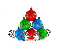 3d christmas balls graphic stock photo