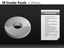 3d circular puzzle 2 powerpoint presentation slides db