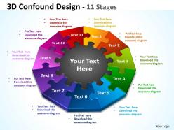 15347540 style division pie-puzzle 11 piece powerpoint template diagram graphic slide