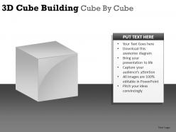 3d cube building cube by cube powerpoint presentation slides