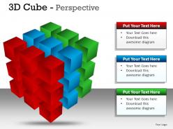 3d cube perspective powerpoint presentation slides