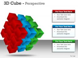 3d cube perspective powerpoint presentation slides