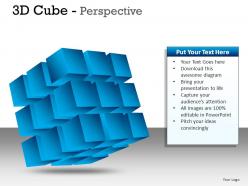 3d cube perspective powerpoint presentation slides