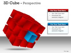 3d cube perspective powerpoint presentation slides