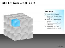 3d cubes 3x3x3 powerpoint presentation slides