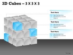 3d cubes 3x3x3 powerpoint presentation slides