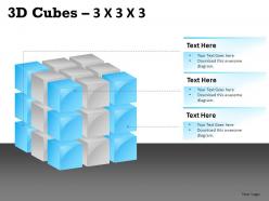 3d cubes 3x3x3 powerpoint presentation slides