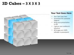 3d cubes 3x3x3 powerpoint presentation slides