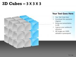 3d cubes 3x3x3 powerpoint presentation slides