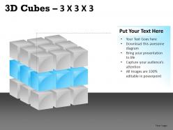 3d cubes 3x3x3 powerpoint presentation slides