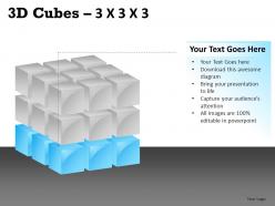 3d cubes 3x3x3 powerpoint presentation slides