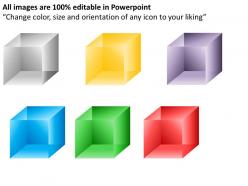 3d cubes broken style 1 powerpoint presentation slides