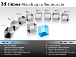 3d cubes in semicircle 1 powerpoint presentation slides