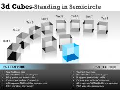 3d cubes in semicircle 1 powerpoint presentation slides