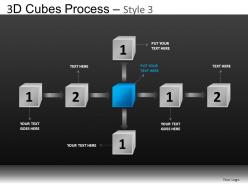 3d cubes process 3 powerpoint presentation slides db