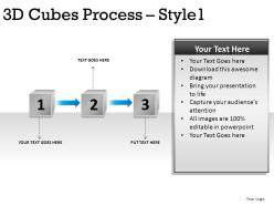 3d cubes process style 1 powerpoint presentation slides