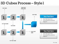 3d cubes process style 1 powerpoint presentation slides