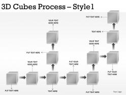 3d cubes process style 1 powerpoint presentation slides