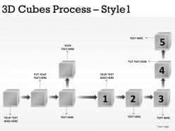 3d cubes process style 1 powerpoint presentation slides