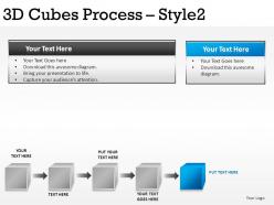 3d cubes process style 2 powerpoint presentation slides