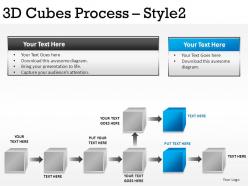 3d cubes process style 2 powerpoint presentation slides