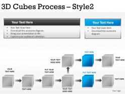 3d cubes process style 2 powerpoint presentation slides