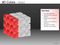 3d cubes style 1 powerpoint presentation slides db