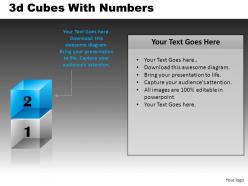 3d cubes with numbers powerpoint presentation slides db