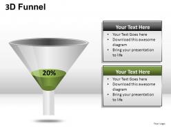 3d funnel powerpoint presentation slides