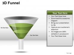 3d funnel powerpoint presentation slides