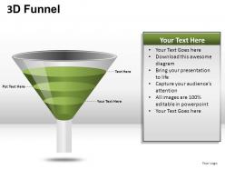 3d funnel powerpoint presentation slides