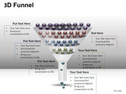 3d funnel powerpoint presentation slides