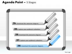 3d graphic of five stage agenda display 0214