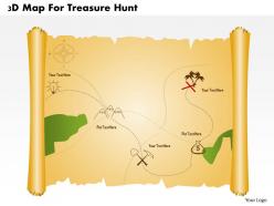 3d map for treasure hunt powerpoint template