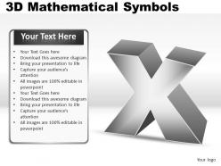 3d mathematical symbols powerpoint presentation slides