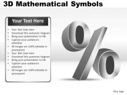 3d mathematical symbols powerpoint presentation slides