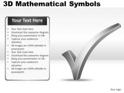 3d mathematical symbols powerpoint presentation slides