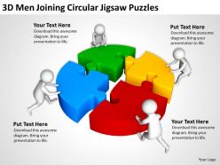 3d_men_joinning_circular_jigsaw_puzzles_ppt_graphics_icons_Slide01